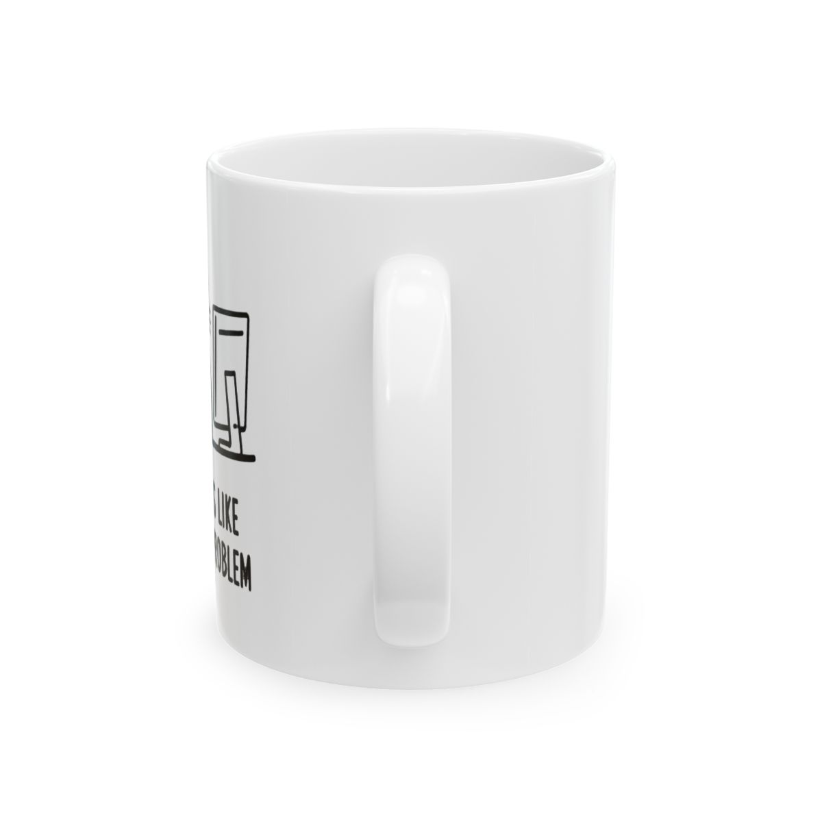 Infinite Recursive Mugs Illustration Ceramic Mug - Funny Meta Coffee Gift - alternate angle 2, merchandise