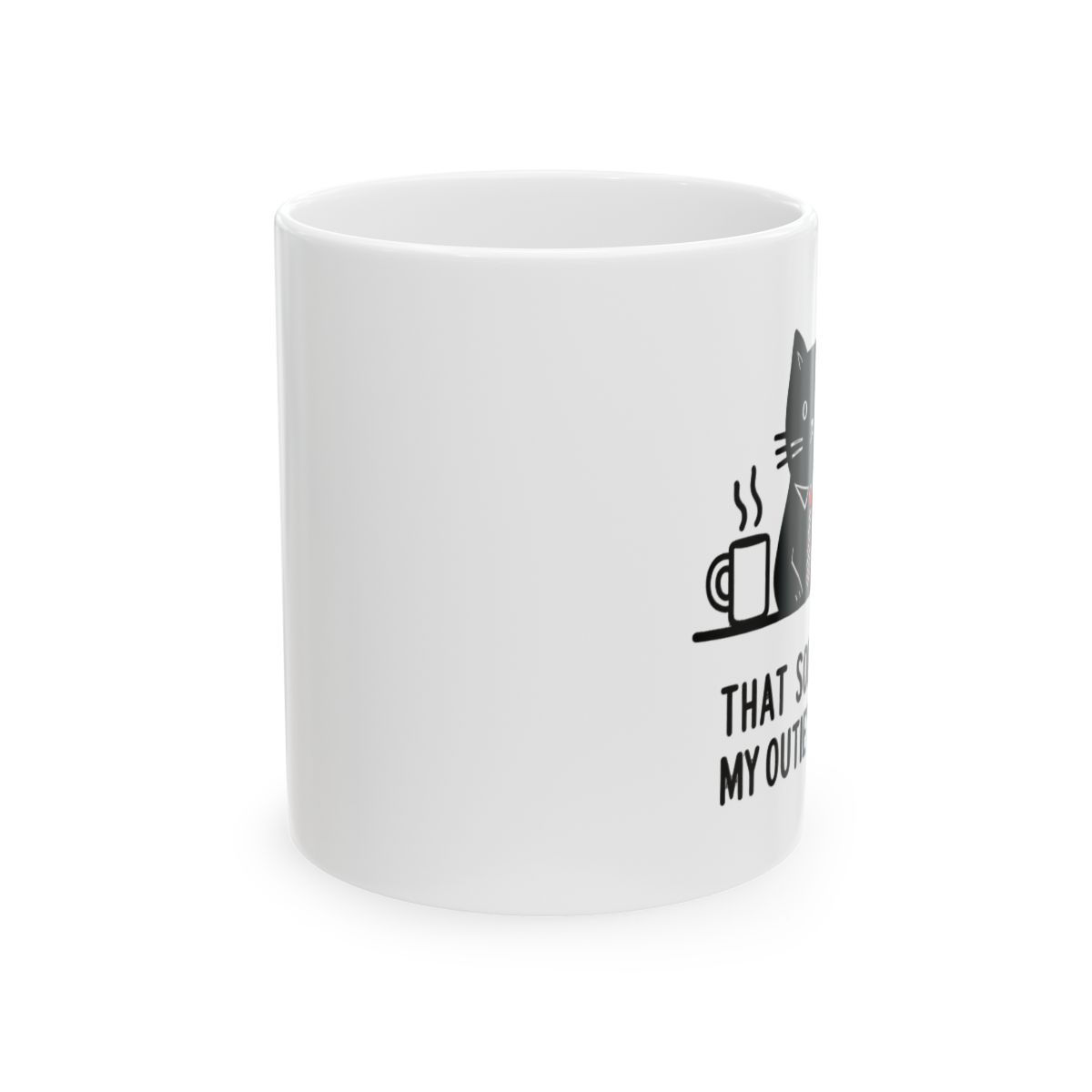 Infinite Recursive Mugs Illustration Ceramic Mug - Funny Meta Coffee Gift - alternate angle 1, merchandise